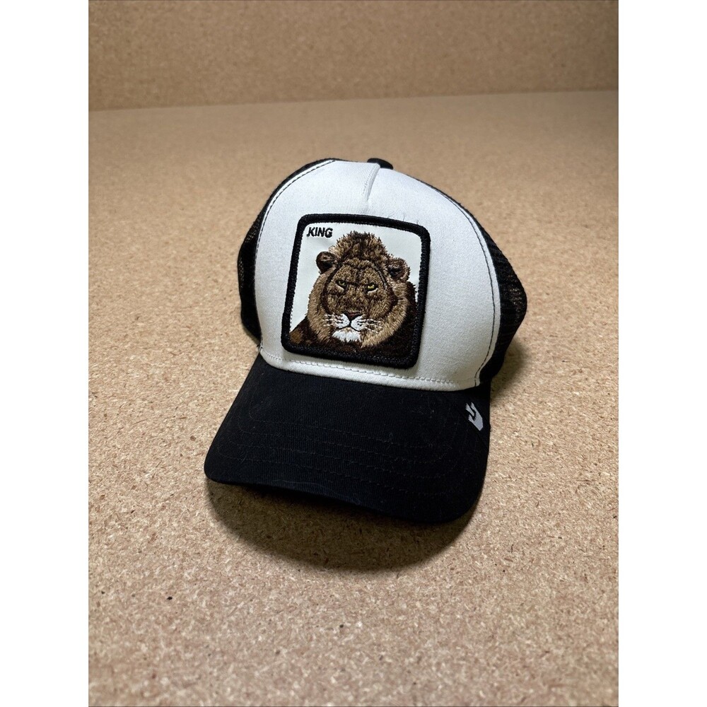 Goorin Brothers Animal Farm LION Snap Back Trucker Hat One Size King Black